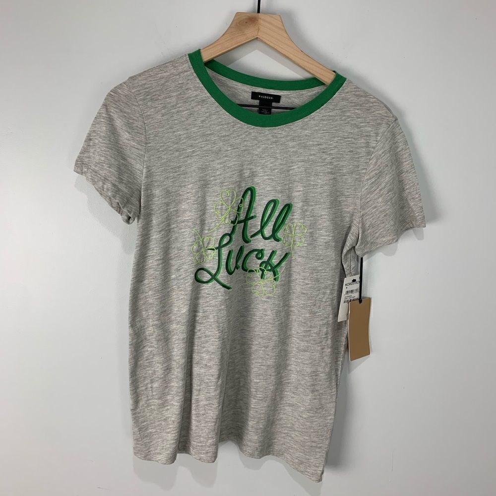 Halogen Grey All Luck St. Patrick’s Day Tee - Picture 4 of 7